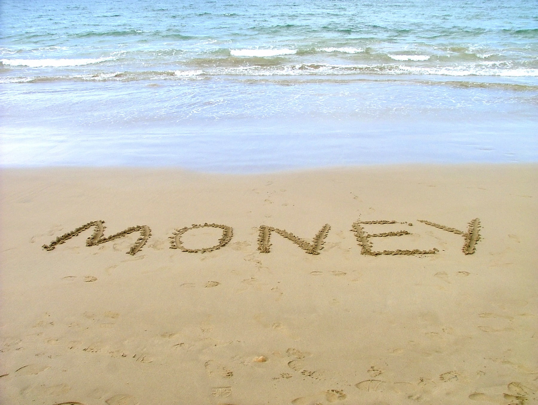 Money Written in the sand